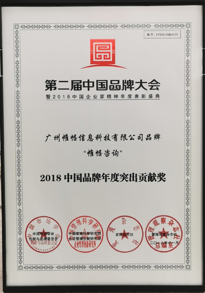 品牌突出贡献奖