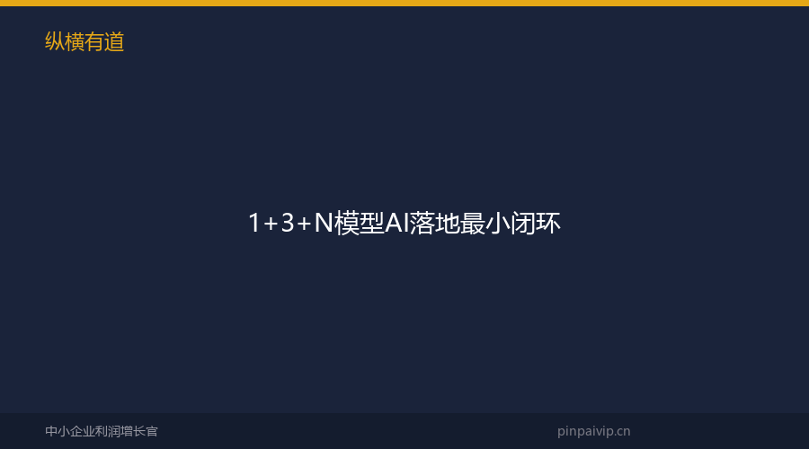 1+3+N模型AI落地最小闭环